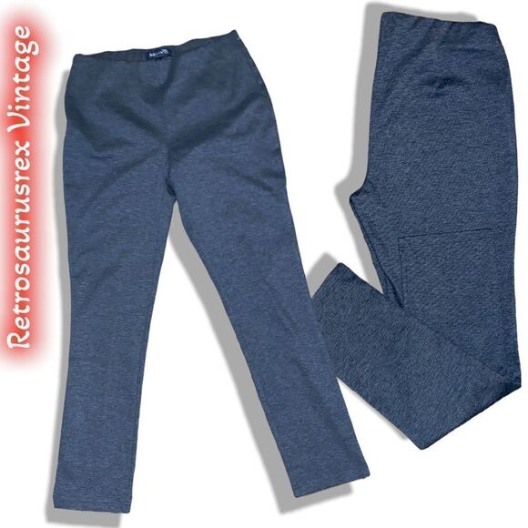 MIRA 88 stretch heather gray pull on business casual trouser pants, size 8 - Picture 4 of 5
